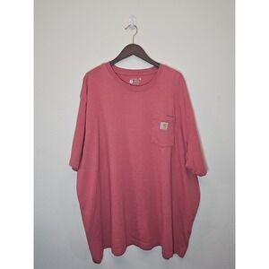 Carhartt Shirt Mens 3XL Red Loose Fit Outdoor Pocket Crew Neck Workwear
